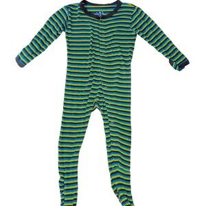 Kickee Pants Striped Footed Pajamas Size 9-12 Months